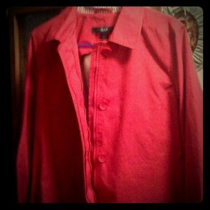 NWT, Vintage 90s, GAP, Red, Midi, Trench Coat